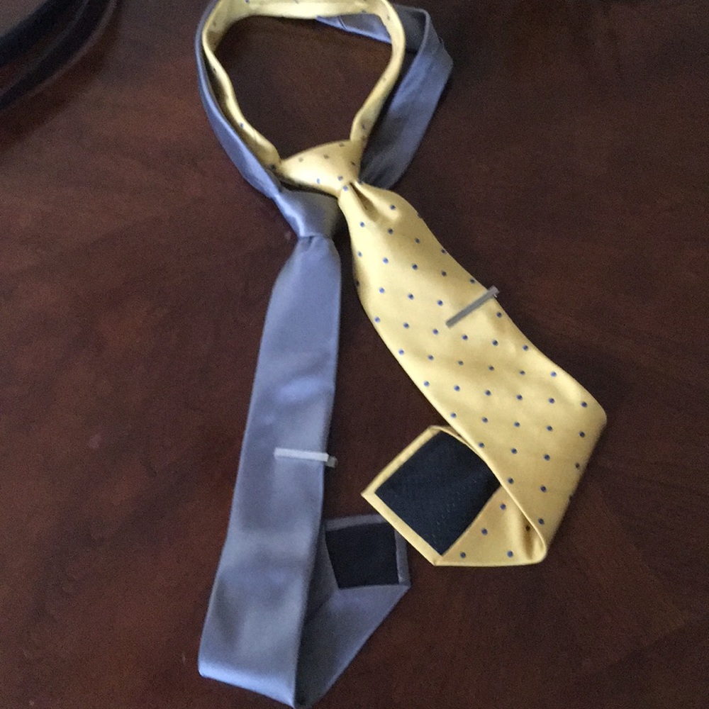 2 Neckties with clips